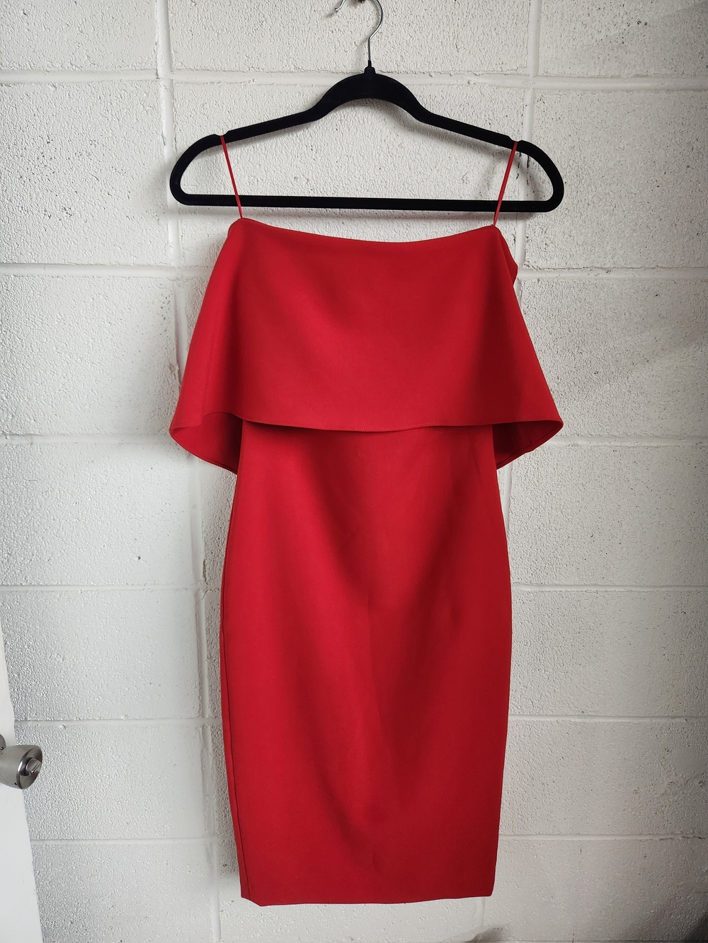 Likely Red Strapless Ruffle Bodycon Dress - Picture 1 of 3